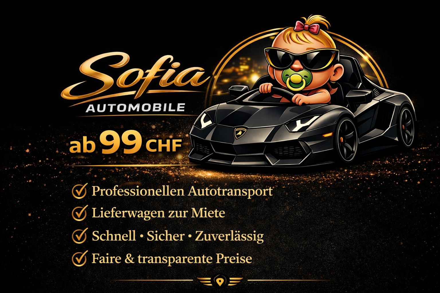 Sofia Automobile — baner główny, autotransport od 99 CHF